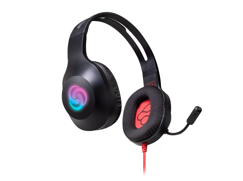 FR-TEC Auriculares Gaming Typhoon - Auricular Ligero y Comodo - Altavoz de 40mm - Conexion Jack 3.5mm y USB 2.0 - Color Negro