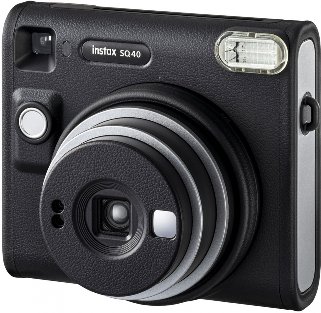 Fujifilm Instax Square SQ40 Camara Instantanea - Tamaño de Imagen 62×62mm  - Espejo para Selfies - Exposicion Automatica - Color Negro