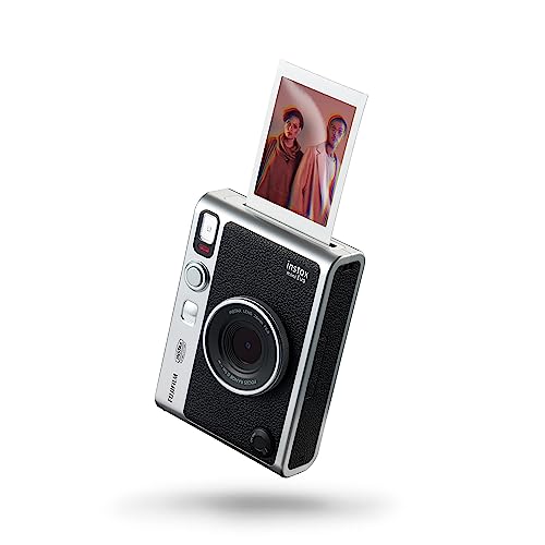 Fujifilm Instax Mini EVO Camara Instantanea Hibrida - Tamaño de Imagen 62x46mm - Exposicion Automatica  - Color Negro