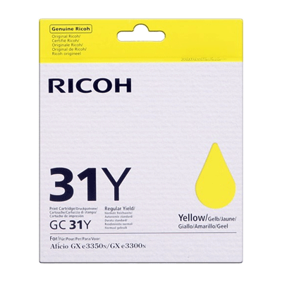 Ricoh GC31Y Amarillo Cartucho de Gel Original - 405691