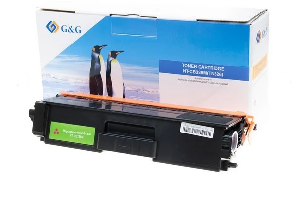 G&G Brother TN321/TN326/TN329 Magenta Cartucho de Toner Generico - Reemplaza TN321M/TN326M/TN329M