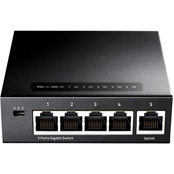 Cudy GS105 Switch 5 Puertos Gigabit Adaptables 10/100/1000 Mbps