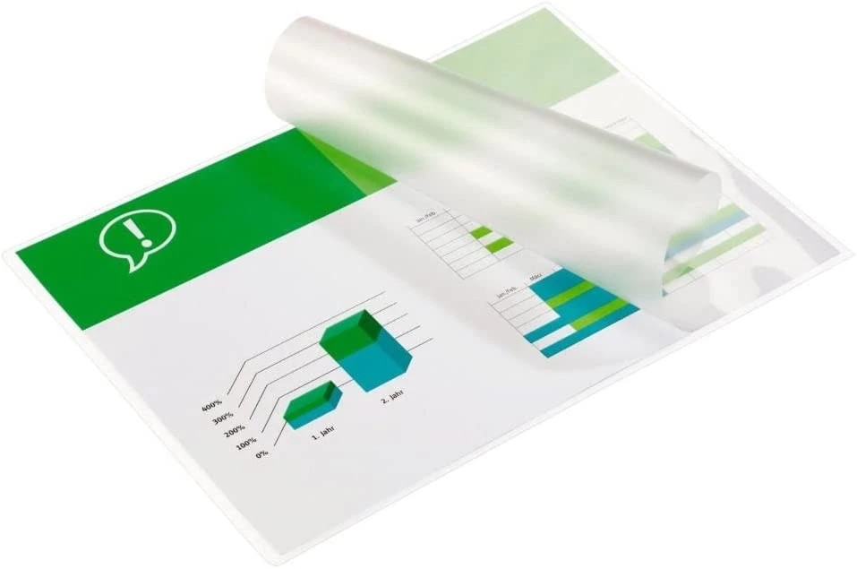 GBC Pack de 100 Carteras Plastificacion A4 con Brillo - Alta Calidad - Larga Duracion - 80 Micras - Transparente