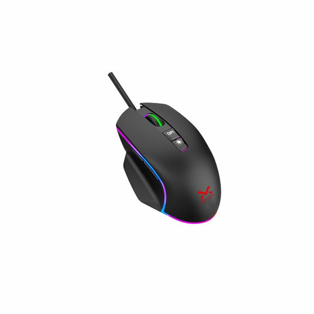 3GO Droxio Itaca Raton Gaming USB 7200dpi - 5 Botones - Iluminacion RGB - Uso Diestro - Cable Trenzado de 1.50m - Color Negro