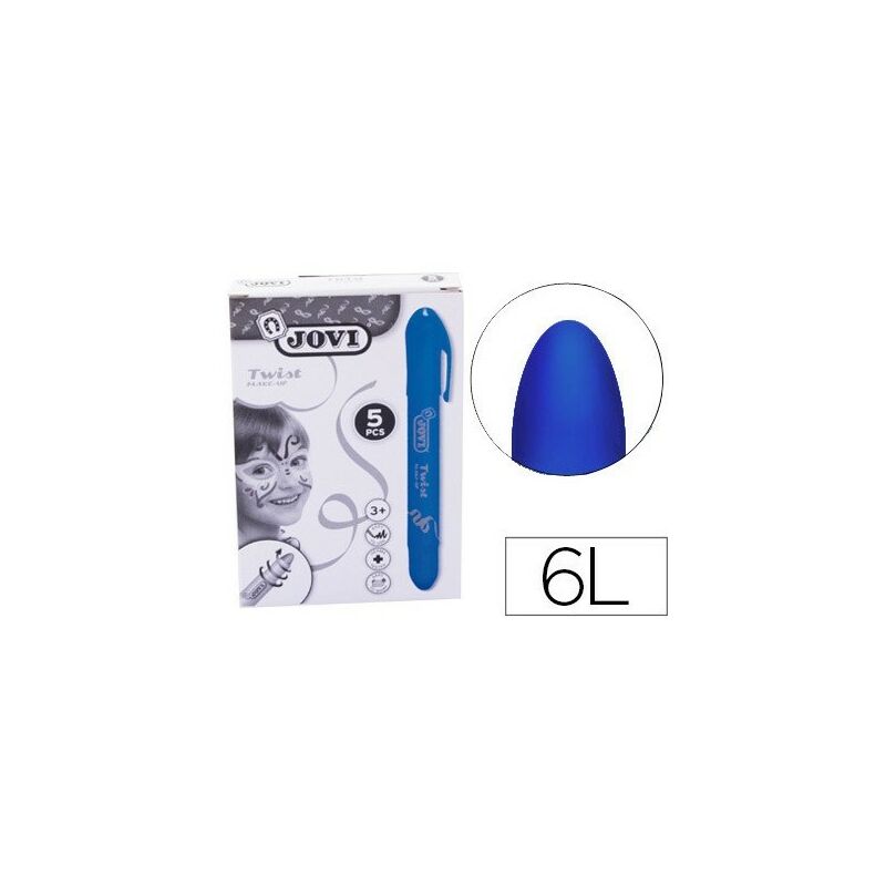 Jovi Twist Stick de Pintura de Cara - Hipoalergenico - Base Agua - Facil Aplicacion - Gran Cubricion - Seca Rapido - Facil de Retirar - sin Parabenos - Color Azul