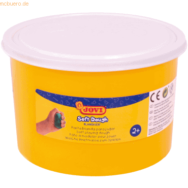 Jovi Soft Dough Blandiver Bote de Pasta de Modelaje 460gr - Blanda y Flexible - Facil de Amasar y Moldear - Ideal para Iniciacion al Modelaje - Color Blanco