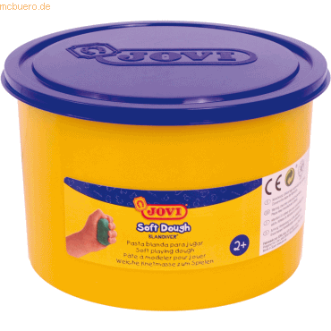 Jovi Soft Dough Blandiver Bote de Pasta de Modelaje 460gr - Blanda y Flexible - Facil de Amasar y Moldear - Ideal para Iniciacion al Modelaje - Color Azul