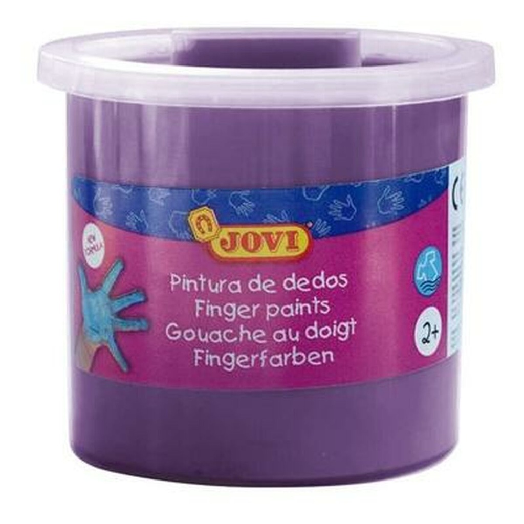 Jovi Bote de Pintura de Dedos - 125ml - Colores Mezclables - Textura Gelatinosa - Lavable - sin Gluten Ni Alergenos - No Toxico - Color Morado
