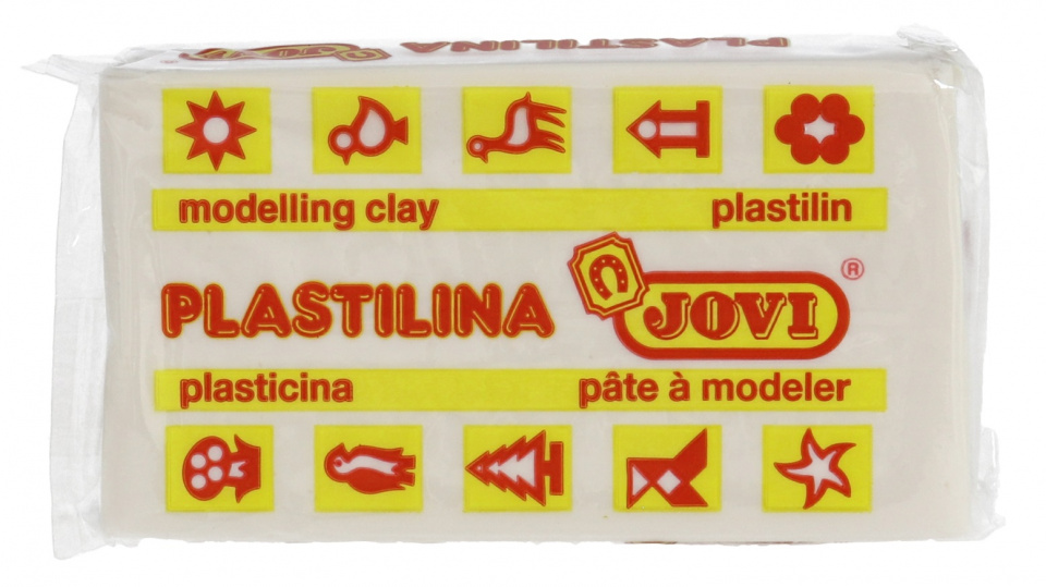 Jovi Caja de 30 Pastilla de Plastilinas 50gr - Pasta Vegetal - No Se Seca - sin Gluten - Inocua - Facil de Moldear - Ideal para Figuras Voluminosas - Color Blanco