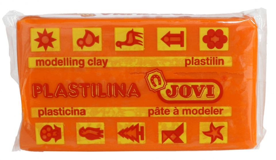 Jovi Caja de 30 Pastillas de Plastilina 50gr - Pasta de Modelar Vegetal - No Se Seca - sin Gluten - Inocua - Facil de Moldear - Ideal para Figuras en Volumen - Color Amarillo