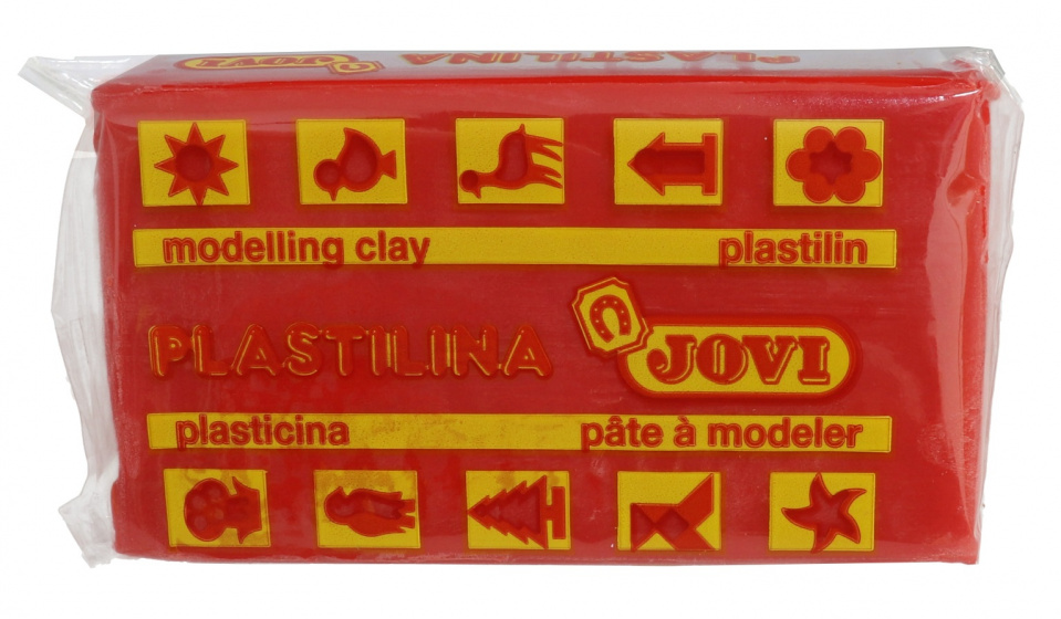 Jovi Caja de 30 Pastillas de Plastilina 50gr - Pasta Vegetal - No Endurece - sin Gluten - Inocua - Facil de Moldear - Ideal para Volumen y Moldes - Color Naranja