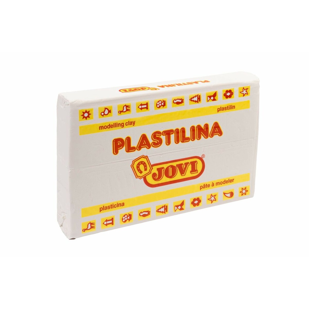 Jovi Caja de 15 Pastillas de Plastilina 350gr - Pasta Vegetal - No Se Seca - sin Gluten - Inocua - Facil de Moldear - Ideal para Figuras Voluminosas - Color Blanco