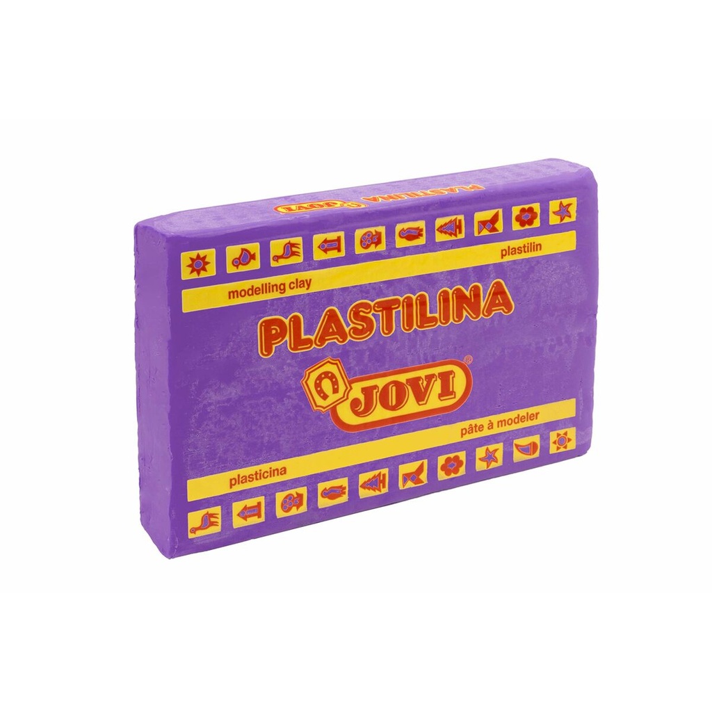 Jovi Caja de 15 Pastillas de Plastilina 350gr - 100% Vegetal - Facil de Moldear - Sin Gluten - Color Lila