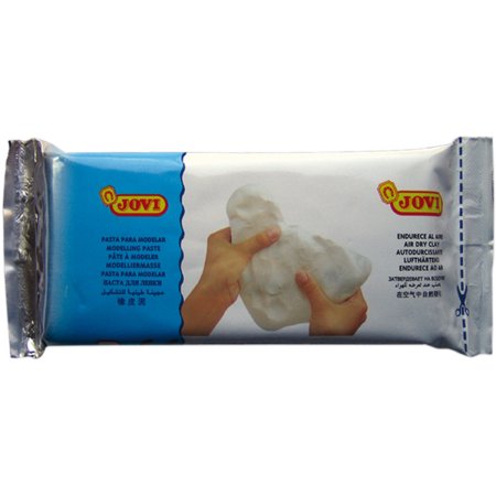 Jovi Air Dry Pasta para Modelar 250gr - Endurecible al Aire - Tacto Fresco - Facil de Moldear - Multi-Superficie - Secado en 24H - Acabado Fino - Color Blanco