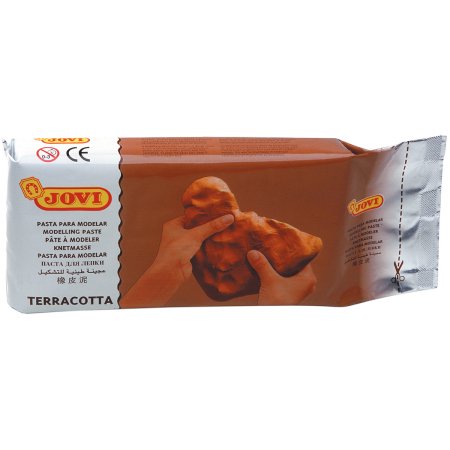 Jovi Air Dry Pasta para Modelar 500gr - Endurecible al Aire - Tacto Fresco - Facil de Moldear - Multi-Superficie - Secado en 24H - Acabado Fino - Color Terracota