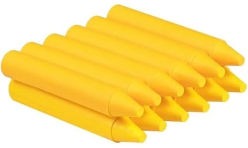 Jovi Estuche de 12 Ceras - No Manchan - No Huelen - Resistentes - Deslizan Bien - Faciles de Afilar - Desarrollan Motricidad Fina - Color Amarillo