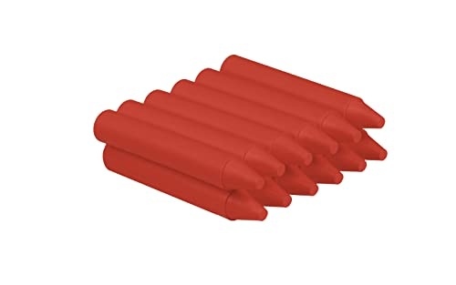 Jovi Estuche de 12 Ceras - No Manchan - No Huelen - Resistentes - Deslizan Bien - Faciles de Afilar - Desarrollan Motricidad Fina - Color Rojo