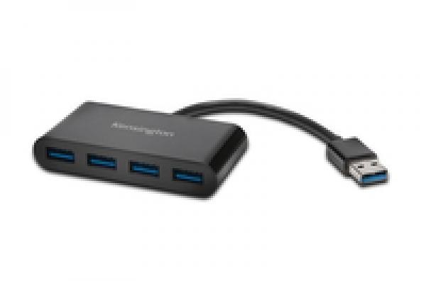 Kensington Hub 4 Puertos USB 3.0 - Amplia Productividad - Negro