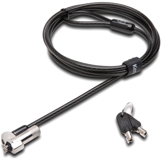 Kensington Nanosaver Candado con Llave para Ordenadores Portatiles y Dispositivos Ultrafinos - Cabezal de 10mm Cleattm - Cable de Acero Resistente a Cortes - Color Plata