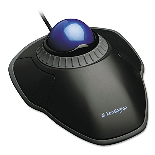 Kensington Trackball Orbit con Anillo de Desplazamiento - Bola de 40mm - Personalizacion de Botones - Precision Optica - Reposamuñecas Extraible - Negro