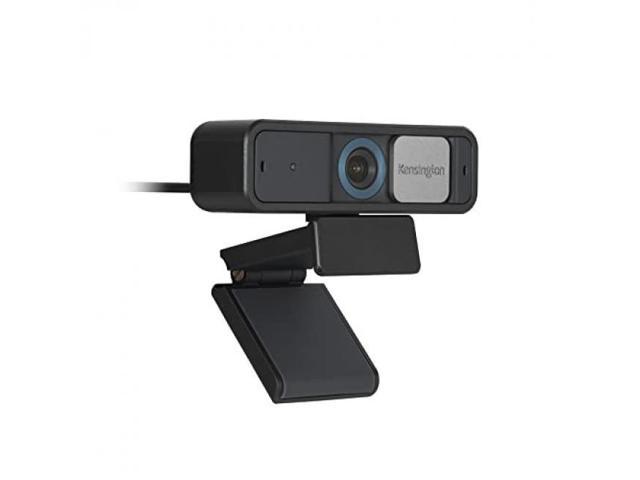 Kensington PRO 1080P Webcam con Enfoque Automatico W2050 - Campo de Vision Diagonal de 93° - Lentes de Cristal de Alta Calidad - Ajuste Manual de Angulos de Camara - Microfonos Estereo Omnidireccionales - Negro