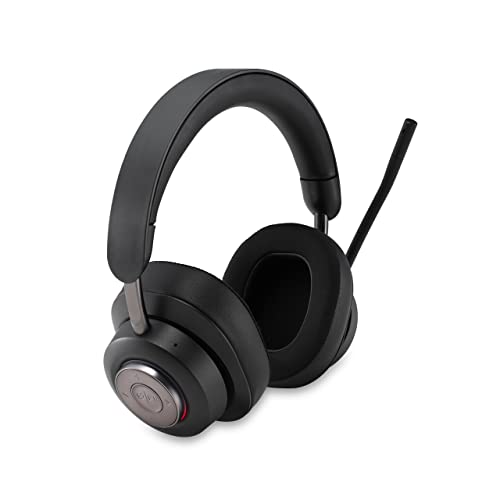 Kensington H3000 Auriculares Circumaurales Bluetooth 5.2 con Microfono Plegable - Cancelacion PNC y ENC - Autonomia hasta 60h - Incluye Adaptador de USB-C a USB-A, Cable USB-C y Estuche Rigido - Color Negro