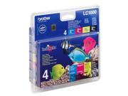 Brother LC1000 Pack de 4 Cartuchos de Tinta Originales - LC1000VALBP