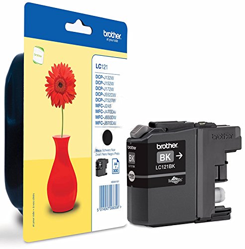 Brother LC121 Negro Cartucho de Tinta Original - LC121BKBP