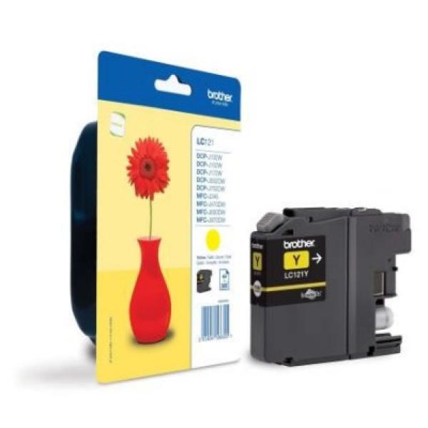 Brother LC121 Amarillo Cartucho de Tinta Original - LC121YBP