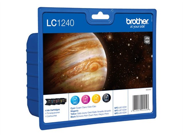 Brother LC1240 Pack de 4 Cartuchos de Tinta Originales - LC1240VALBP