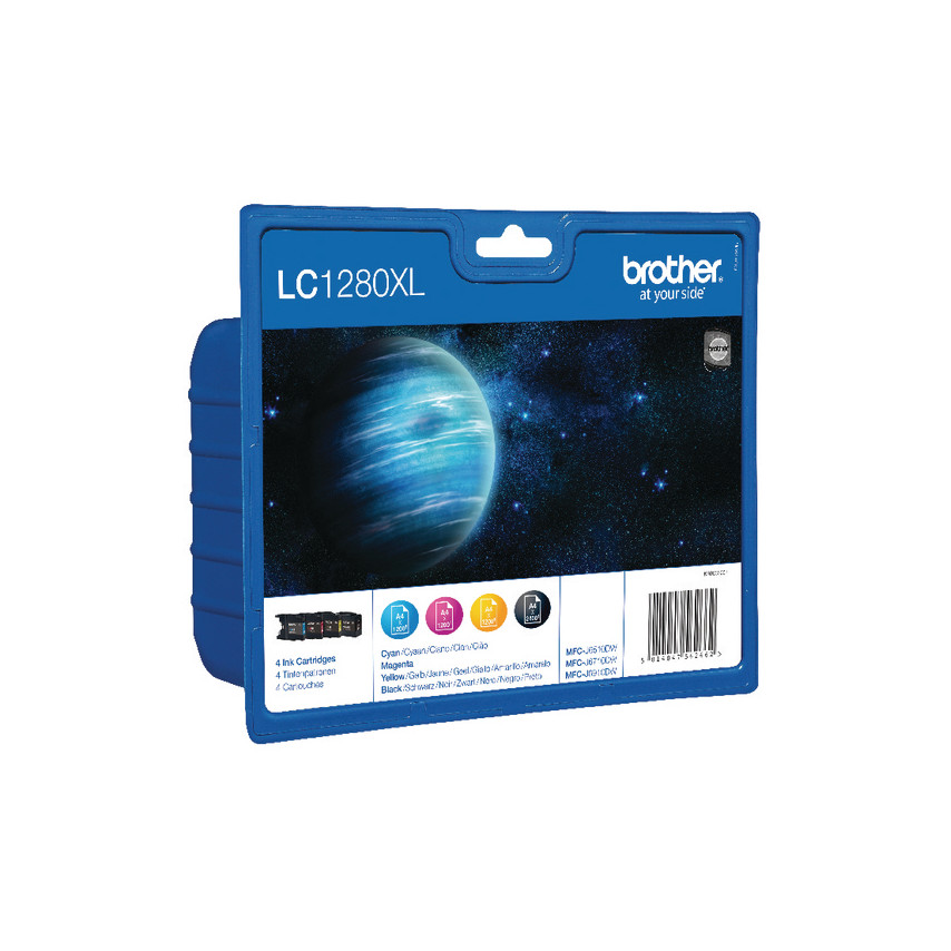 Brother LC1280XL Pack de 4 Cartuchos de Tinta Originales - LC1280XLVALBP