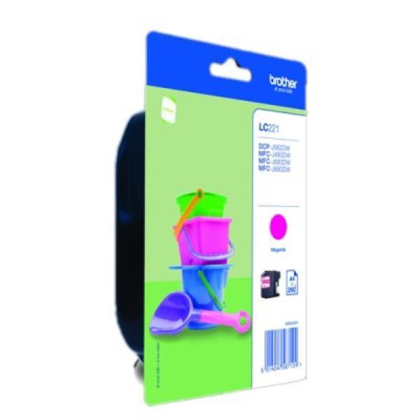 Brother LC221 Magenta Cartucho de Tinta Original - LC221MBP