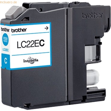Brother LC22E Cyan Cartucho de Tinta Original - LC22EC