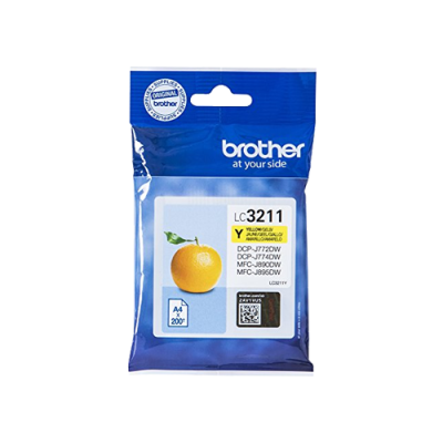 Brother LC3211 Amarillo Cartucho de Tinta Original - LC3211Y