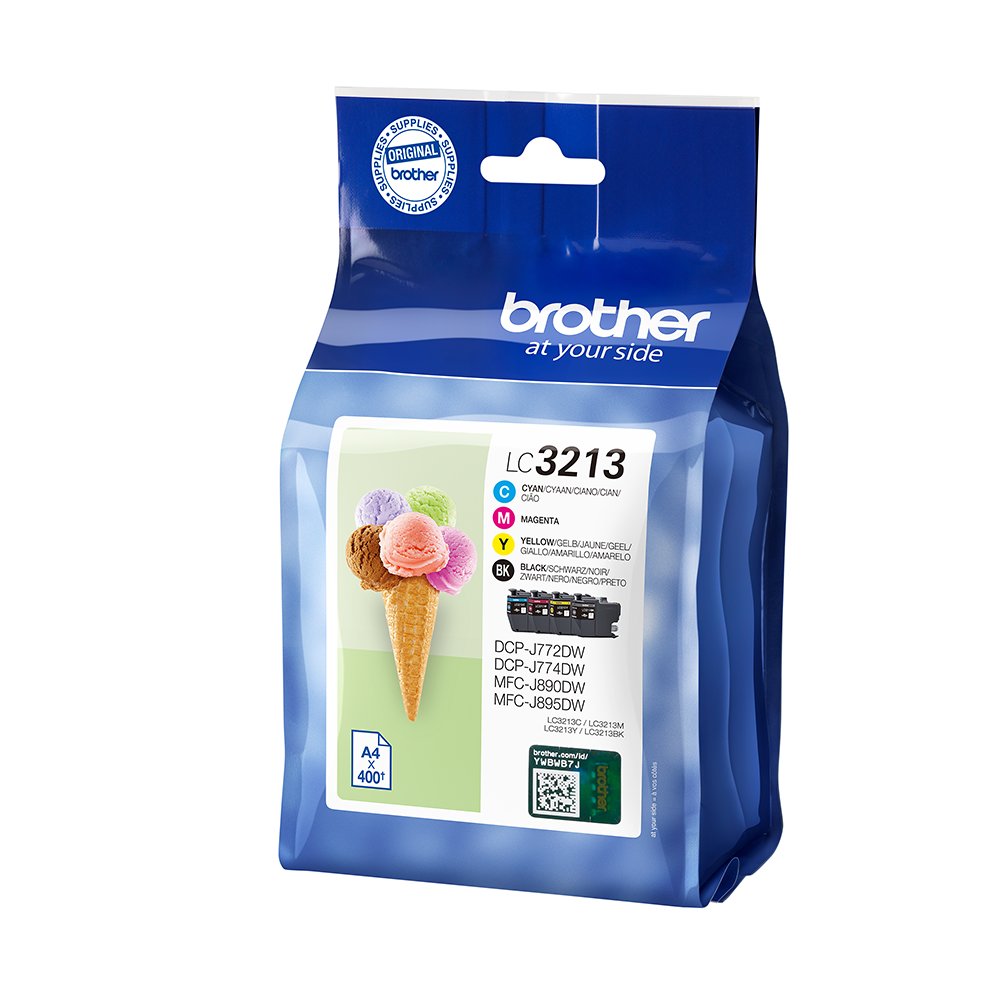 Brother LC3213 Pack de 4 Cartuchos de Tinta Originales - LC3213VAL
