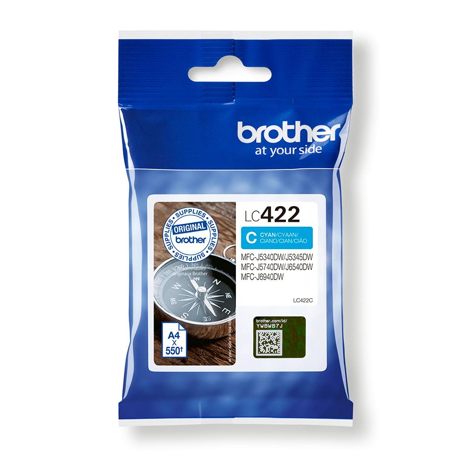 Brother LC422 Cyan Cartucho de Tinta Original - LC422C
