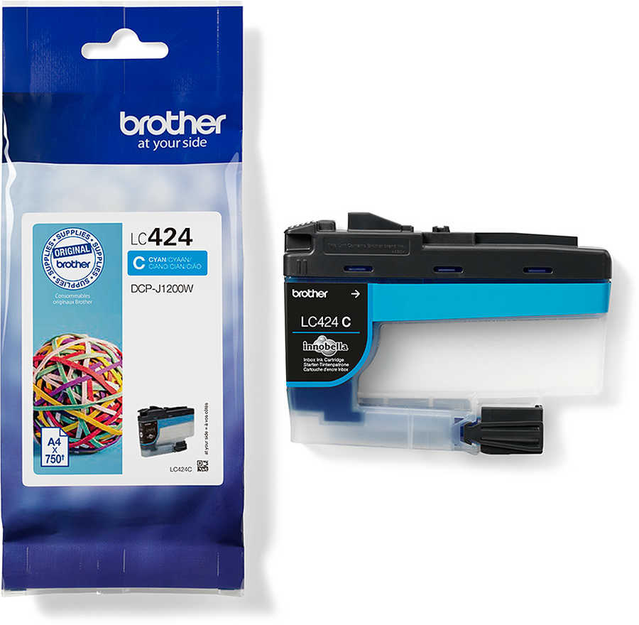 Brother LC424 Cyan Cartucho de Tinta Original - LC424C