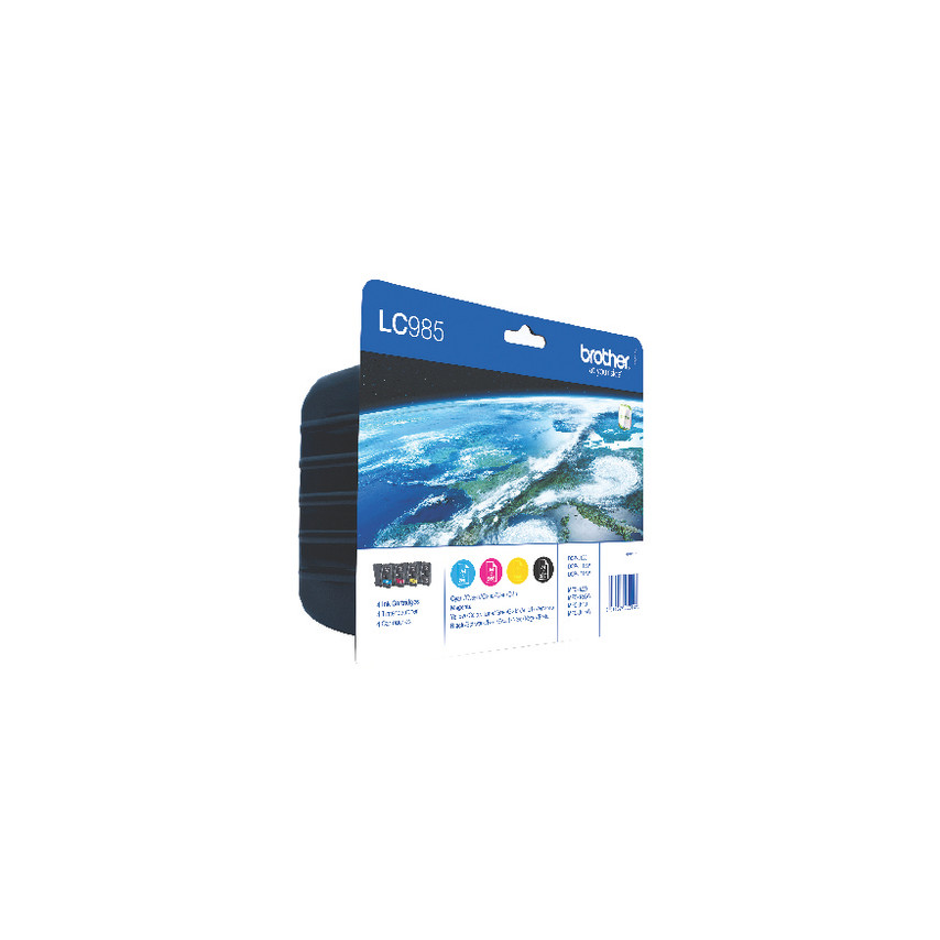 Brother LC985 Pack de 4 Cartuchos de Tinta Originales - LC985VALBP