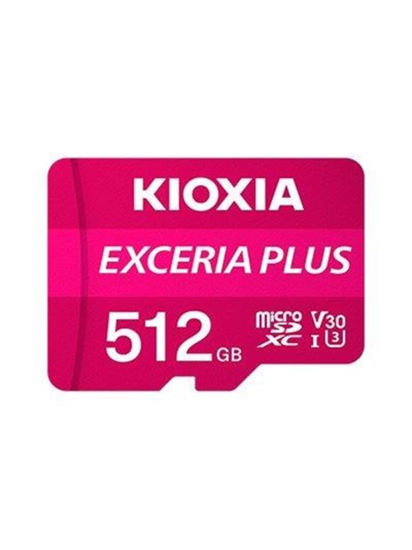 Kioxia Exceria Plus Tarjeta Micro SDXC 512GB UHS-I U3 V30 A1 Clase 10 con Adaptador