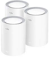 Cudy M1800 Pack de 3 Sistemas WiFi 6 Mesh AX1800 Dual Band - 1201Mbps en 5GHz, 574Mbps en 2,4GHz - 1x Puerto LAN 1000/100/10Mbps, 1x Puerto WAN 1000/100/10Mbps - 4 Antenas Internas