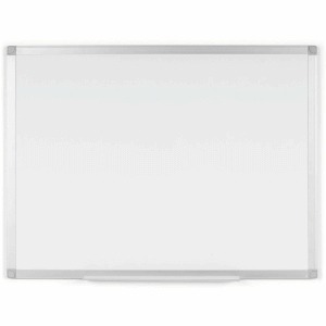 Bi-Office Ayda Pizarra Blanca Magnetica 900x600mm - Acero Lacado - Permite Colocacion Vertical u Horizontal - Marco de Aluminio Anodizado