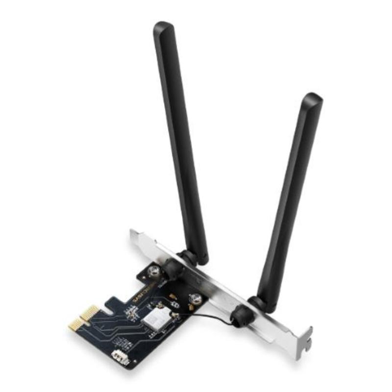 Mercusys MA86XE Tarjeta de Red PCIe AXE5400 WiFi 6E Bluetooth 5.2 Triple Banda - 2 Antenas
