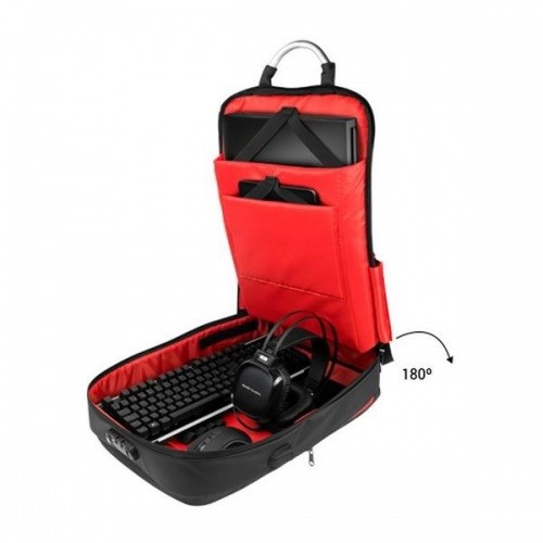 Mars Gaming MB2 Mochila Maletin - Impermeable - Antirrobo con candado TSA - Puerto USB externo - Capacidad para portatil 17.3" - Color Negro