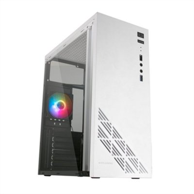 Mars Gaming MC100 Semitorre Gaming - Acero Ultra-ligero - Refrigeracion Avanzada CONVECT-COOL - Iluminacion Fixed RGB - Soporte Placas ATX/microATX/mini-ITX - Color Blanco