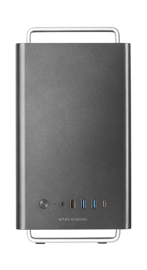 Mars Gaming MC-ELITE Minitorre Premium - Portabilidad "Aluminum Grip & Stand" - Flujo de Aire Optimizado - Conectividad USB-C Avanzada - Color Negro
