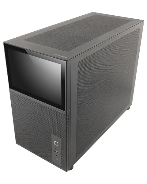 Mars Gaming MC-LCD Caja PC Gaming - Diseño Compacto Micro-ATX - Pantalla LCD IPS 8" - Conectividad USB-C y USB 3.0 - Soporte Refrigeracion Liquida - Expansion Amplia - Color Negro