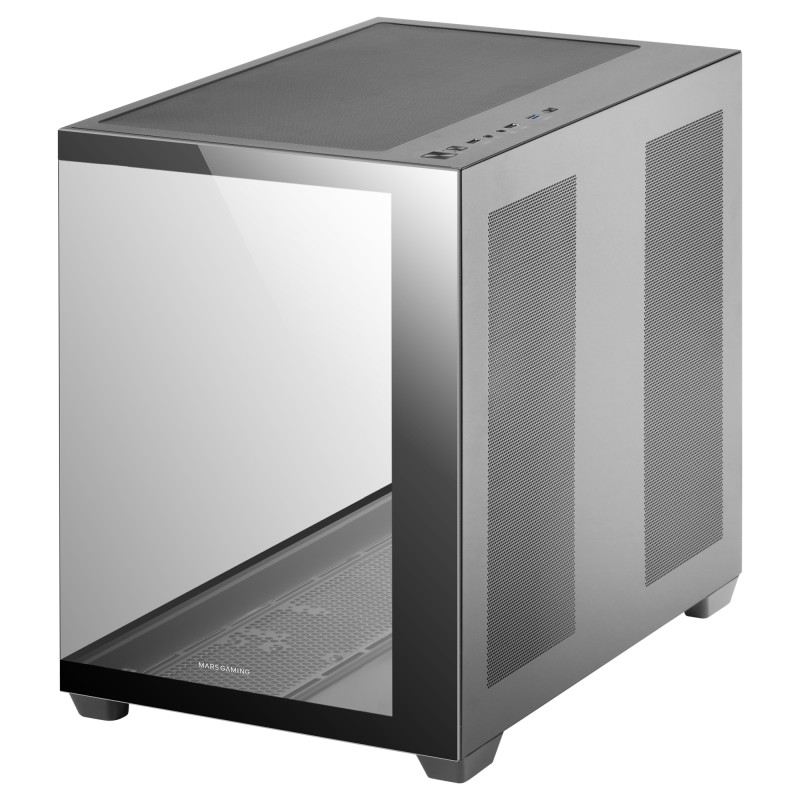 Mars Gaming MCV4 Torre Gaming Custom Premium - Cristal Templado Sin Marco - Estructura Modular Doble Camara - Soporte 10 Ventiladores - E-ATX XXL - Color Negro