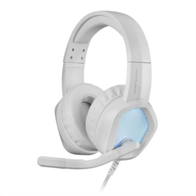 Mars Gaming MH320 Auriculares Gaming con Microfono Plegable - Iluminacion RGB - Diadema Ajustable - Almohadillas Acolchadas - Control en Cable - Cable Trenzado de 2m
