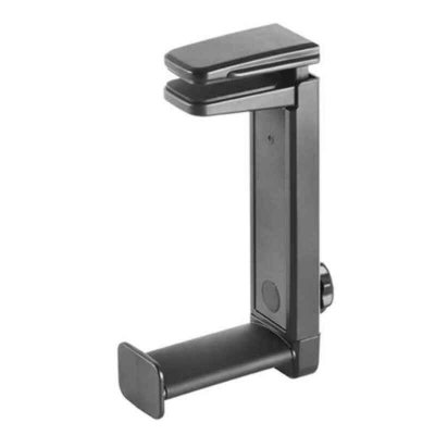 Mars Gaming MHH2 Soporte de Cascos - Instalacion Dual Gancho-Soporte - Mecanismo 360º - Ajustable - Agarre Firme - Almohadillas Protectoras - Color Negro