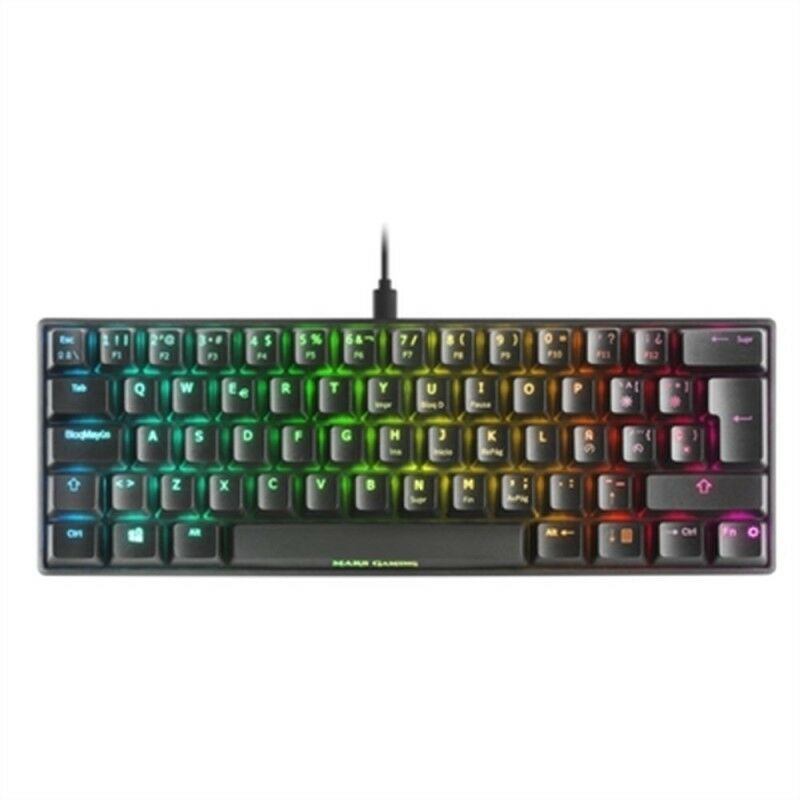 Mars Gaming MKMINI Teclado Gaming - Ultra-Compacto 60% - Iluminacion RGB Chroma - Switches Mecanicos OUTEMU Pro - Software Personalizable - Multiplataforma - Portugues - Color Negro